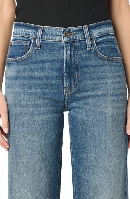 Hudson Jeans Rosalie High Waist Raw Hem Wide Leg Jeans In Bossanova