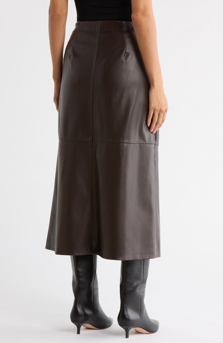 Faux Leather A-Line Skirt