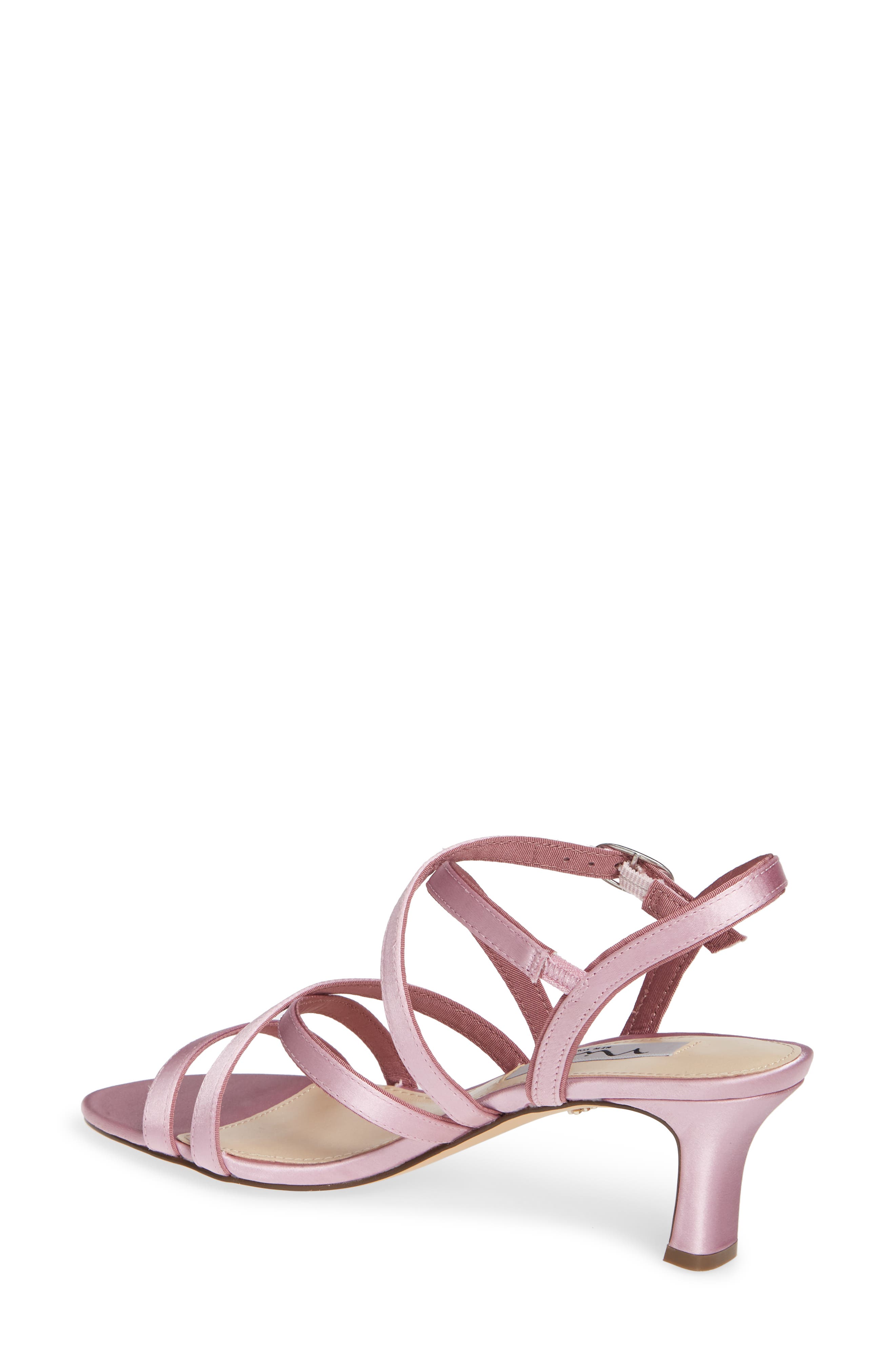 Genaya Strappy Evening Sandal, Alternate, color, LILAC SATIN