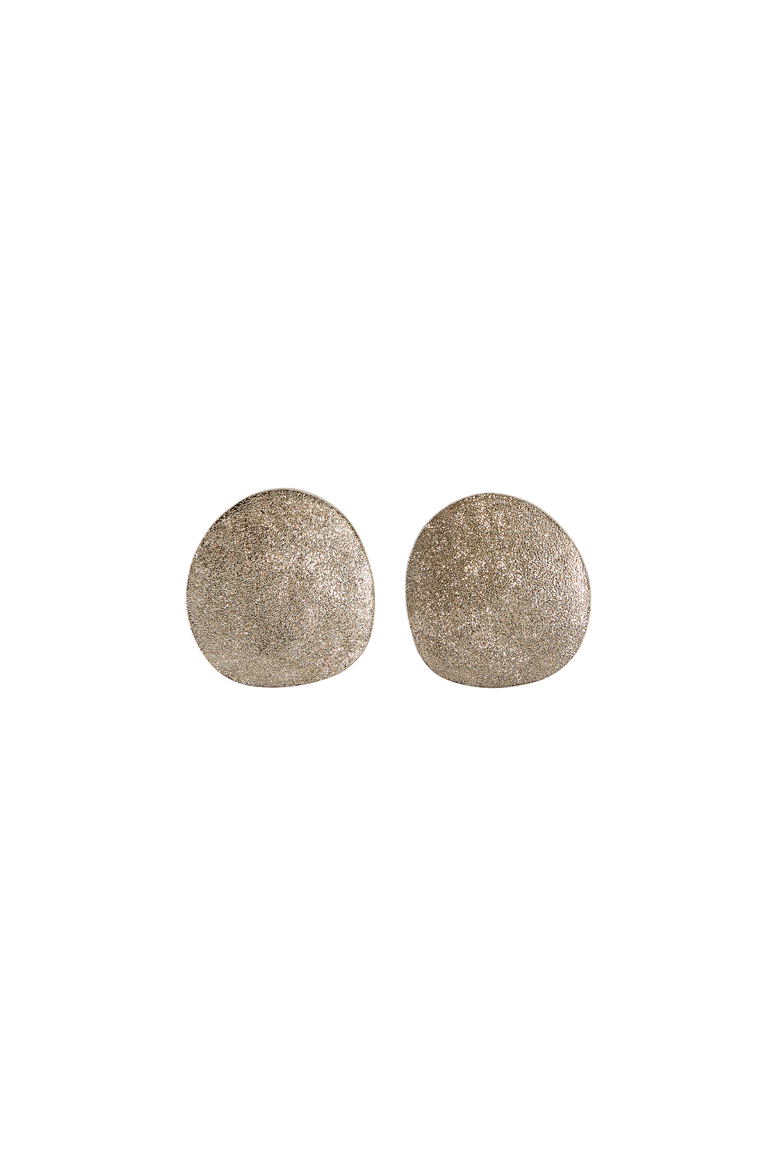 Sterling Silver shimmer disc earrings, Alternate, color, Silver