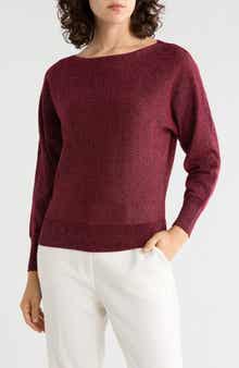 Metallic Boatneck Sweater