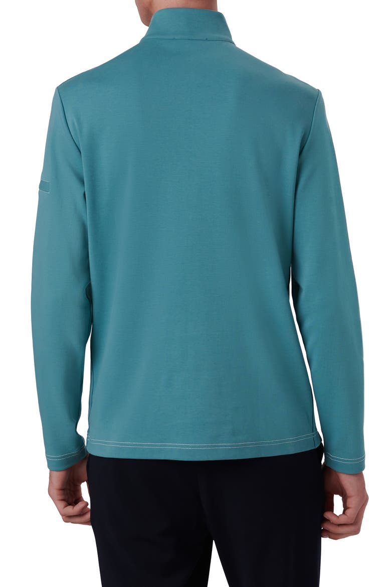 Quarter Zip Knit Pullover, Alternate, color, PEACOCK