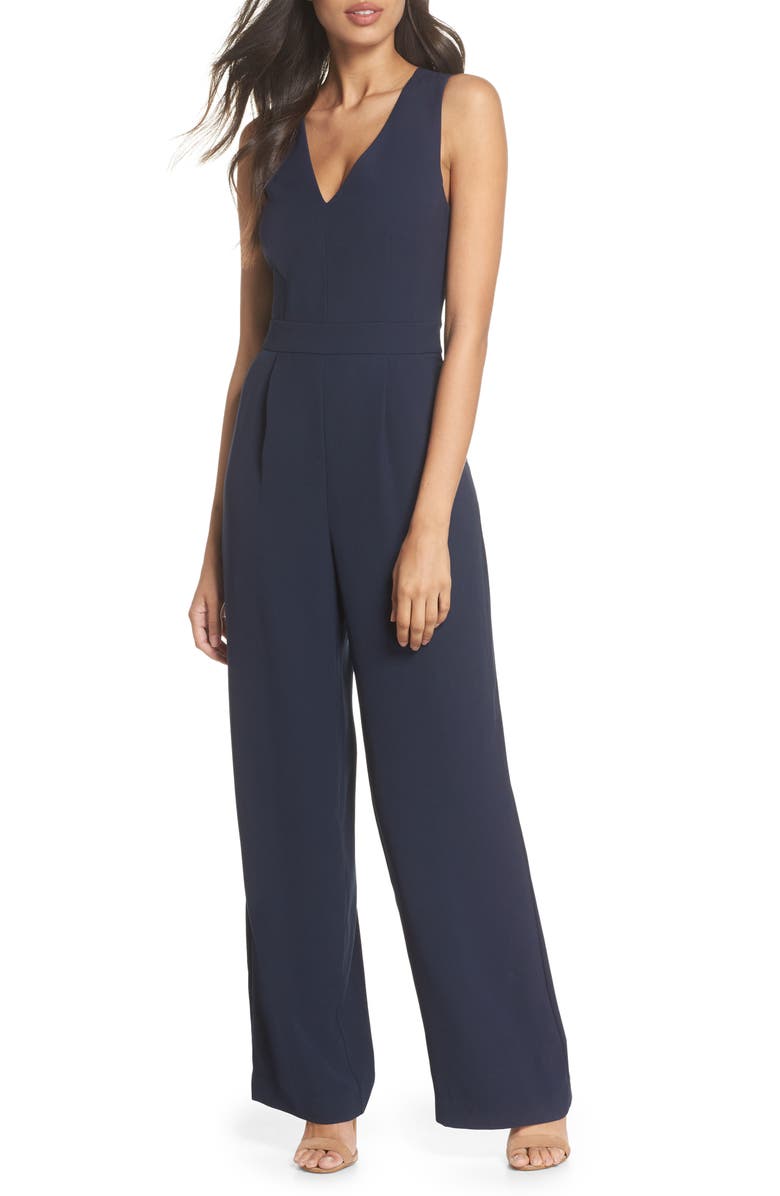 Eliza J Cutout Back Jumpsuit, Main, color, 