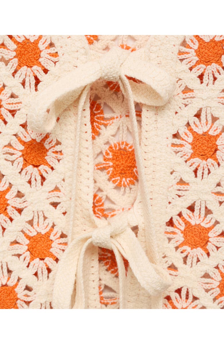 MANGO Cameron Crochet Top, Alternate, color, Orange