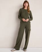 Haven Well Within Organic Cotton Interlock Straight Leg Cargo Pants