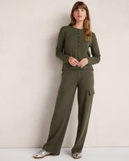 Haven Well Within Organic Cotton Interlock Straight Leg Cargo Pants