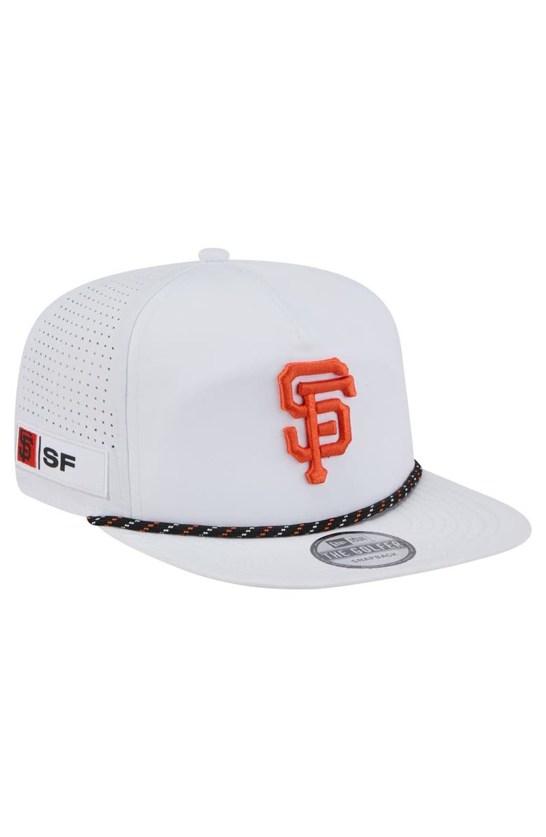 New Era Men's New Era White San Francisco Giants Perforated Golfer Snapback Hat, Main, color, White