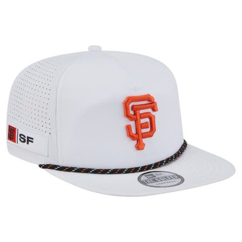 Men's New Era White San Francisco Giants Perforated Golfer Snapback Hat
