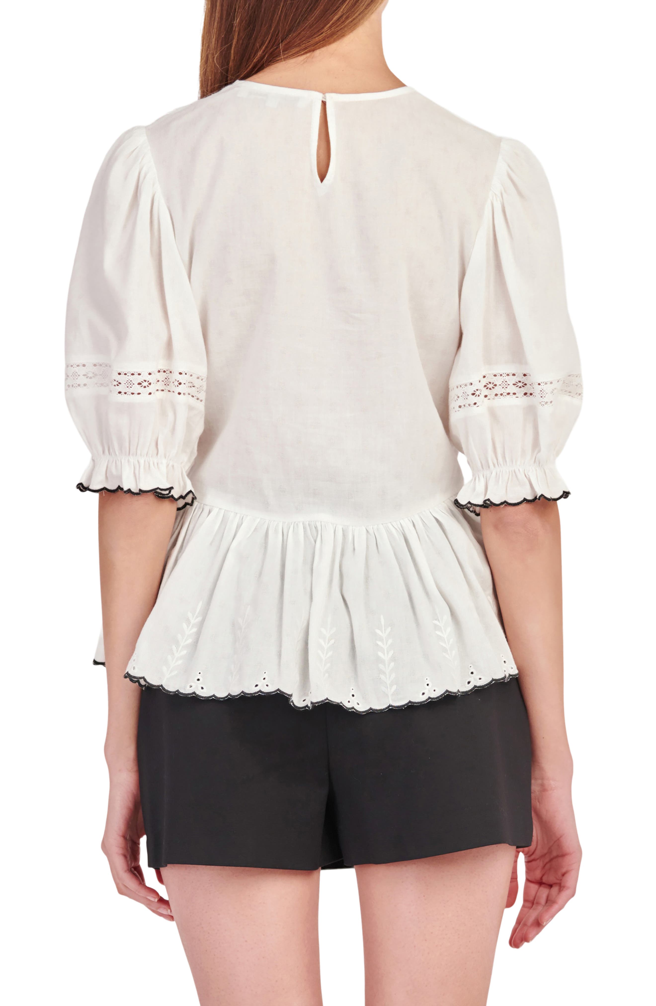 Embroidered Lace Babydoll Top - image 2
