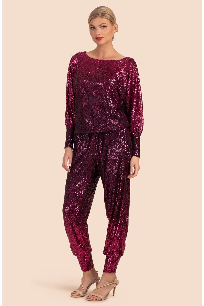 Sequin Top, Alternate, color, FESTIVE FUCHSIA/ PLUM