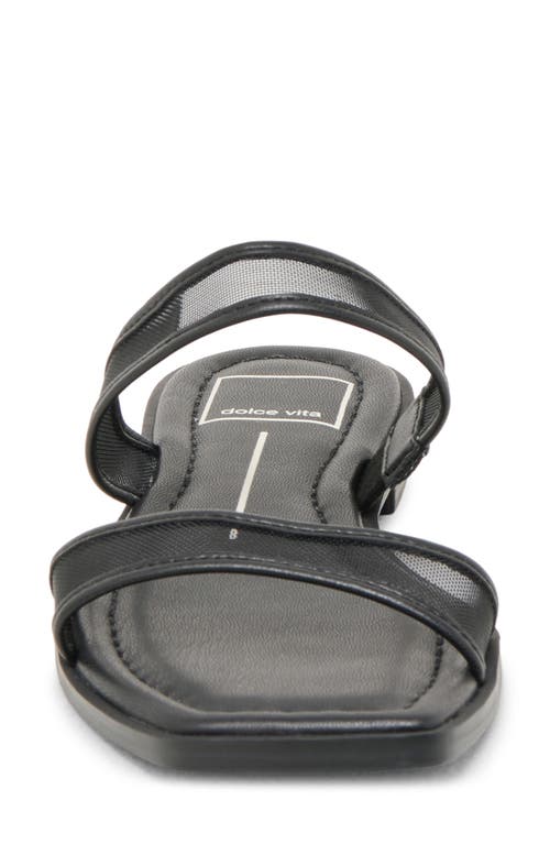 Dolce Vita Ivian Slide Sandal In Black Mesh
