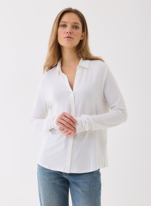 Majestic Filatures Soft Touch Semi Relaxed Shirt In White