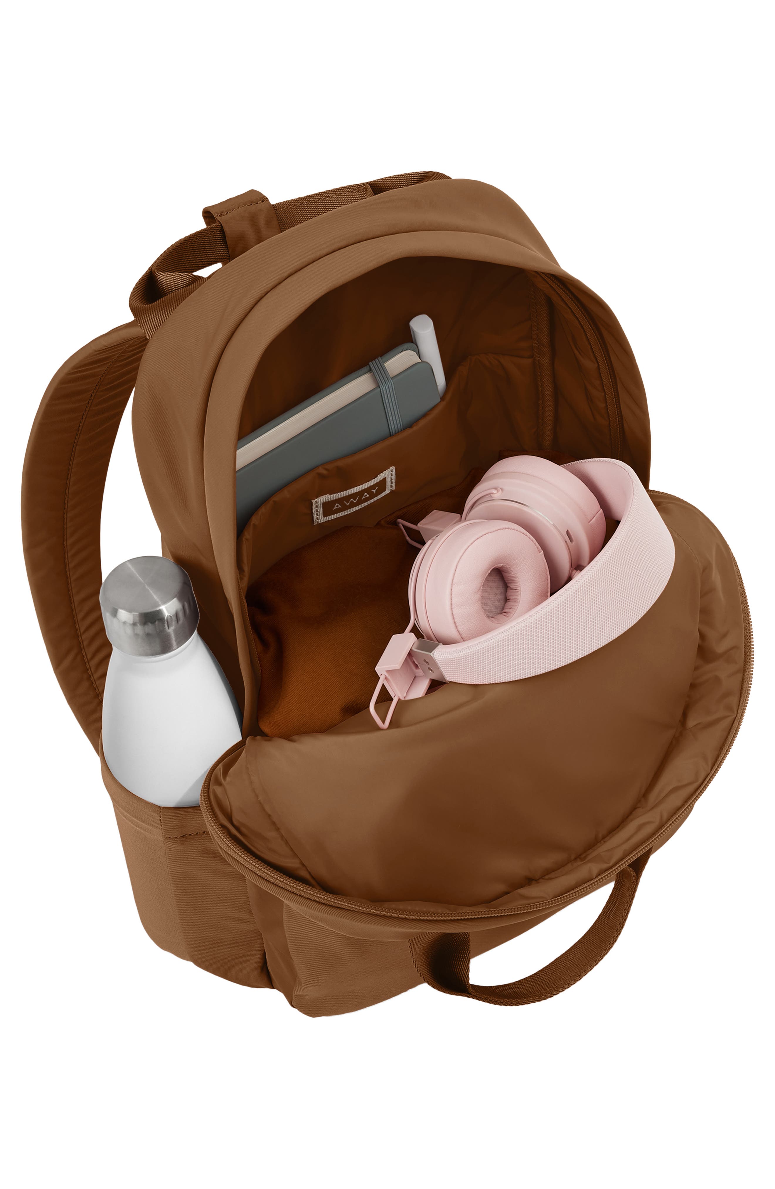 Away Small Featherlight Backpack, Alternate, color, Amaro Brown