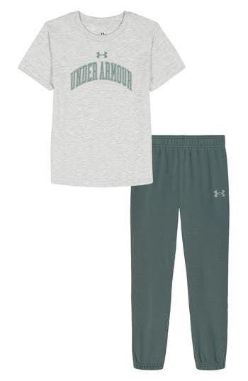 Under Armour Kids' Logo T-shirt & Joggers Set In Green
