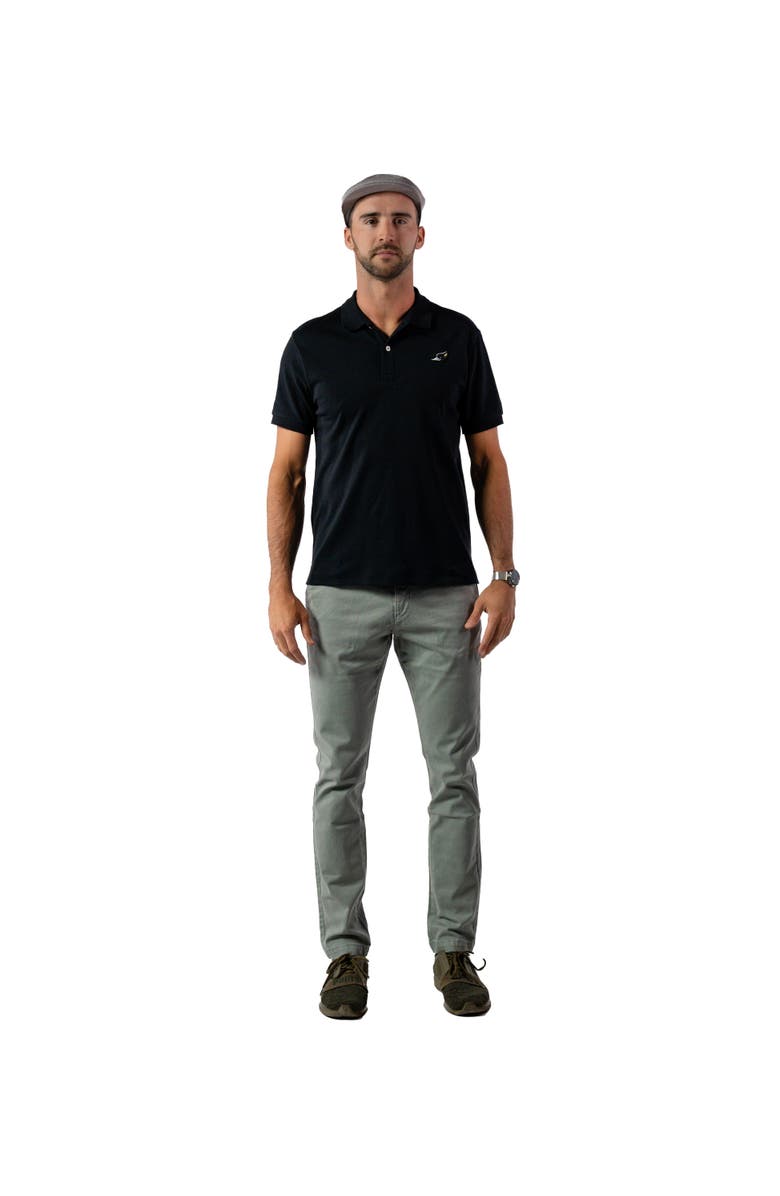 Woodpecker Men's Pima Cotton Polo Shirt, Main, color, Black