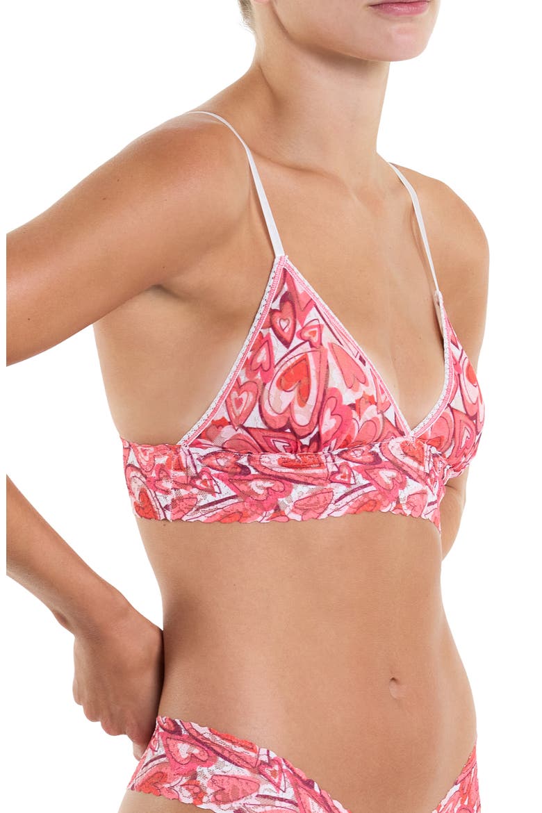 Padded Lace Bralette, Alternate, color, LOTS OF LOVE PINK