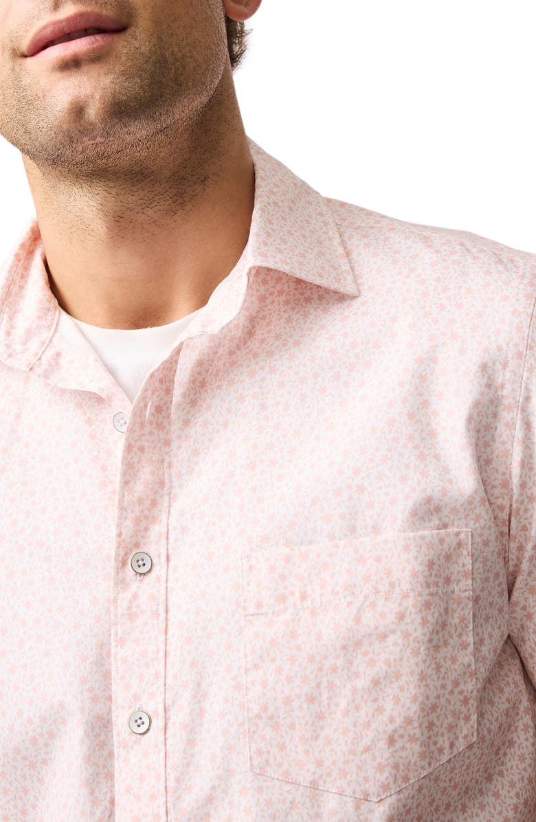 Rodd & Gunn Amberely Beach Floral Short Sleeve Button-Up Shirt, Alternate, color, Rosebud