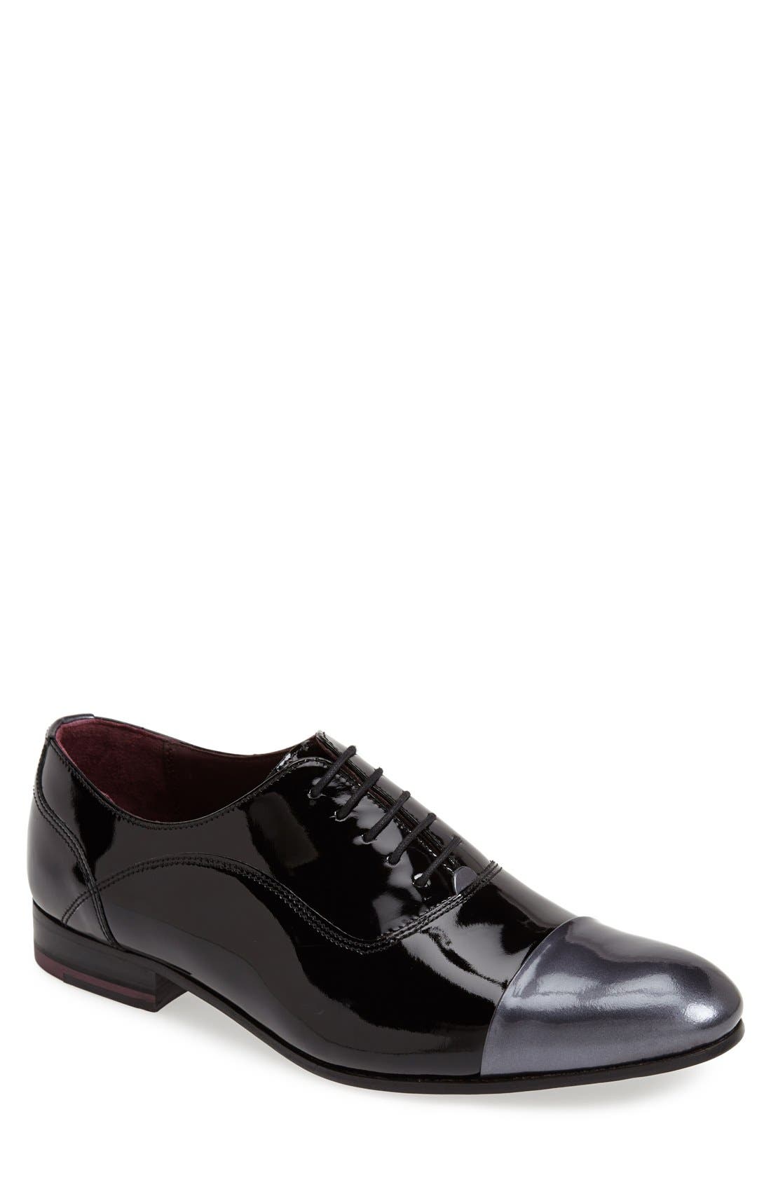 Ted Baker London 'Archeey' Patent Leather Oxford, Main, color, 
