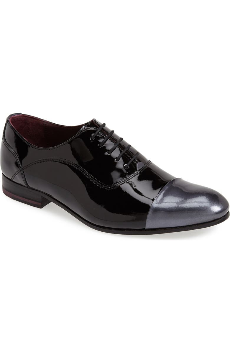 Ted Baker London 'Archeey' Patent Leather Oxford, Main, color,