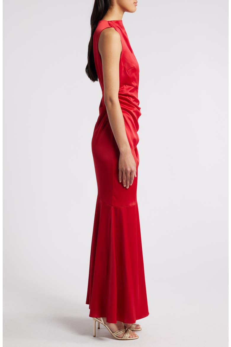 Sleeveless Mermaid Gown, Alternate, color, SAVVY RED