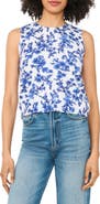 CeCe Floral Sleeveless Sweater