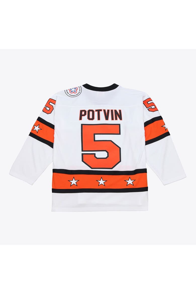 Men's Mitchell & Ness Denis Potvin White 1976 NHL All-Star Game Power Play Jersey, Alternate, color, White