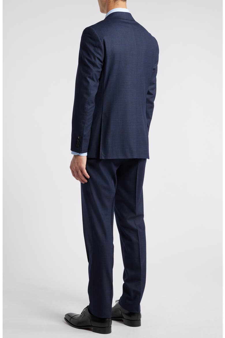 Kei Trim Fit Plaid Stretch Wool Suit, Alternate, color, NAVY