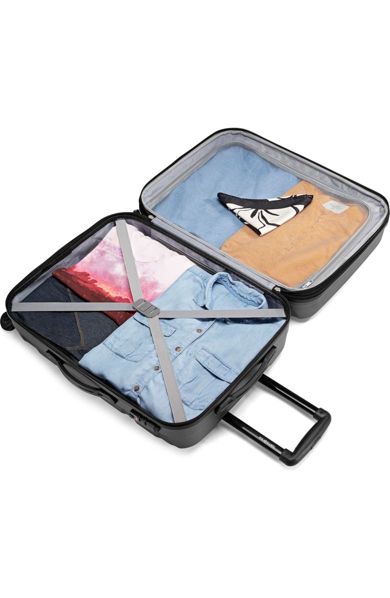 Samsonite Omni PC 2-Piece Set (20/28) Hardside Expandable Luggage with Spinner Wheels, Alternate, color, Black