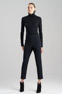 Natori Textured Cotton Jacquard Side Zip Tapered Pant