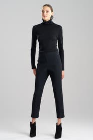 Natori Textured Cotton Jacquard Side Zip Tapered Pant