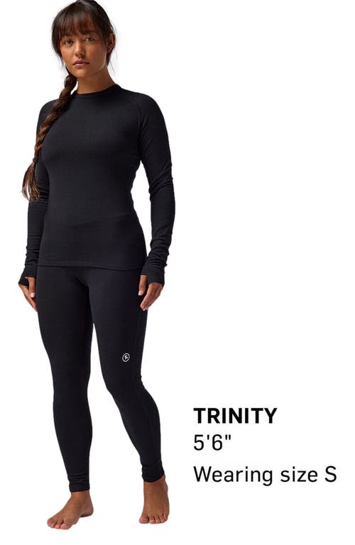 Backcountry Cedars Rws Merino Lt-wt Baselayer Crew Top In Black