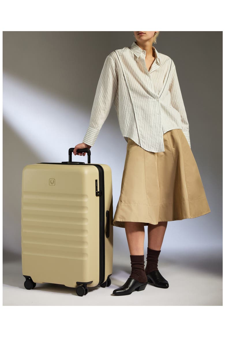 Large Luggage - Icon Stripe, Alternate, color, Dune