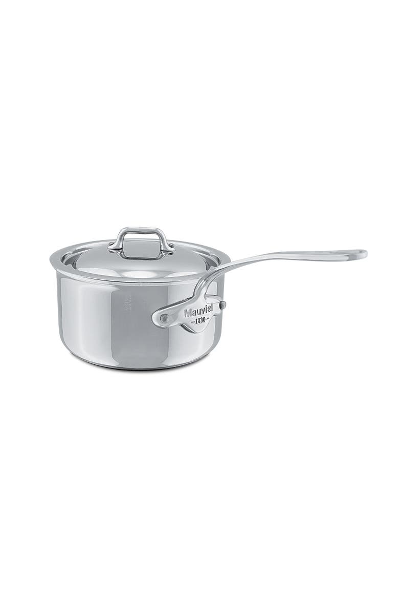 Mauviel M'Cook 0.8 qt. Stainless Steel Saucepan & Lid, Main, color, Silver