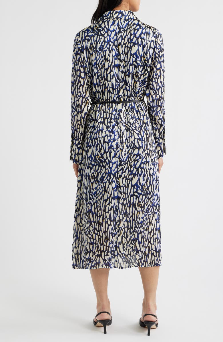 Sam Edelman Print Long Sleeve Shirtdress, Alternate, color, Blue/ Black