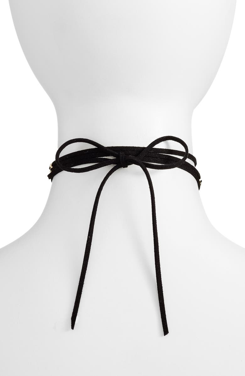 CZ by Kenneth Jay Lane Wrap Choker, Alternate, color, Gold