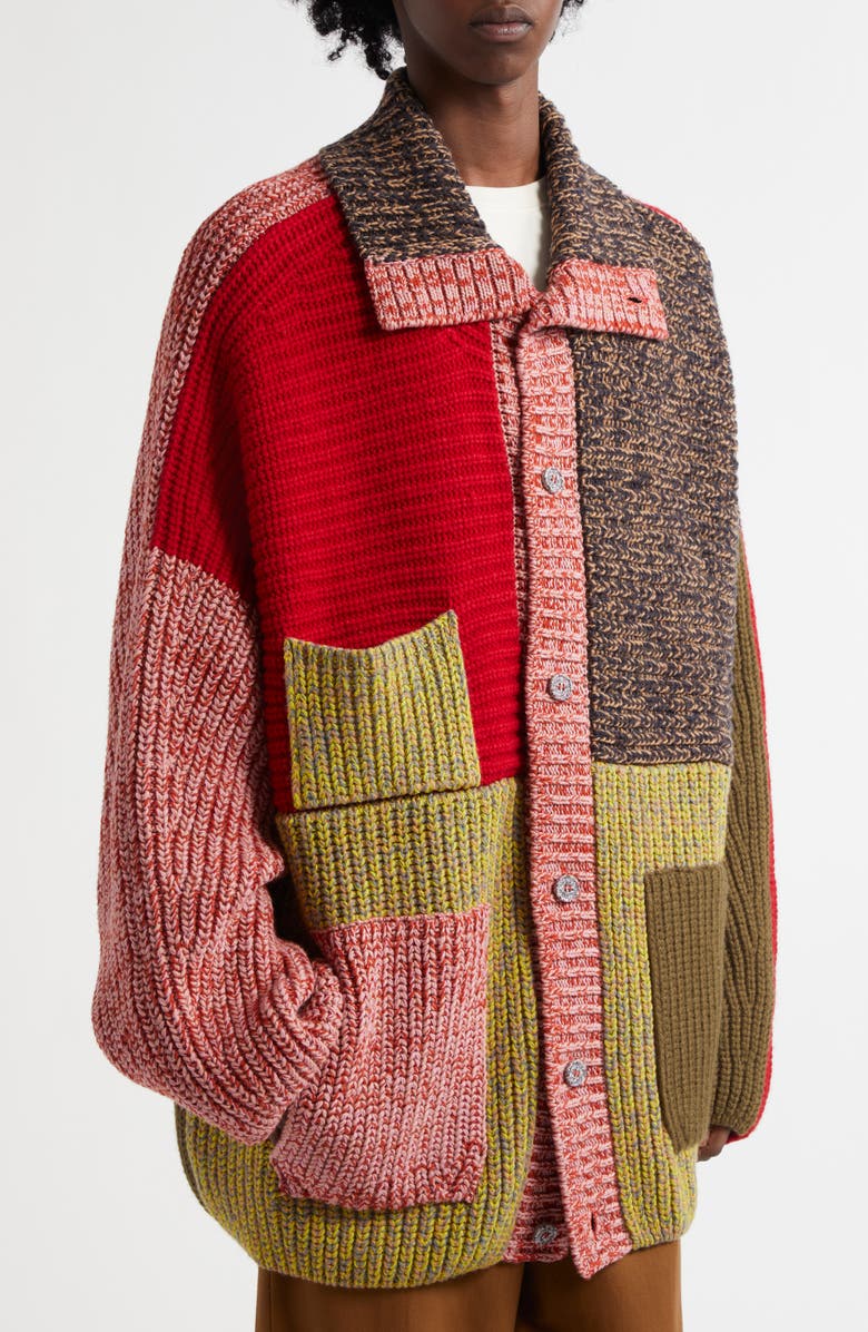 Waste Yarn Project Corey Colorblock One of a Kind Cardigan, Alternate, color, 