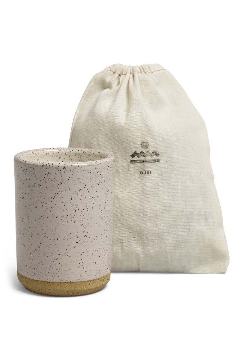 Ojai Ceramic Candle, Alternate, color, WHITE SPECKLE
