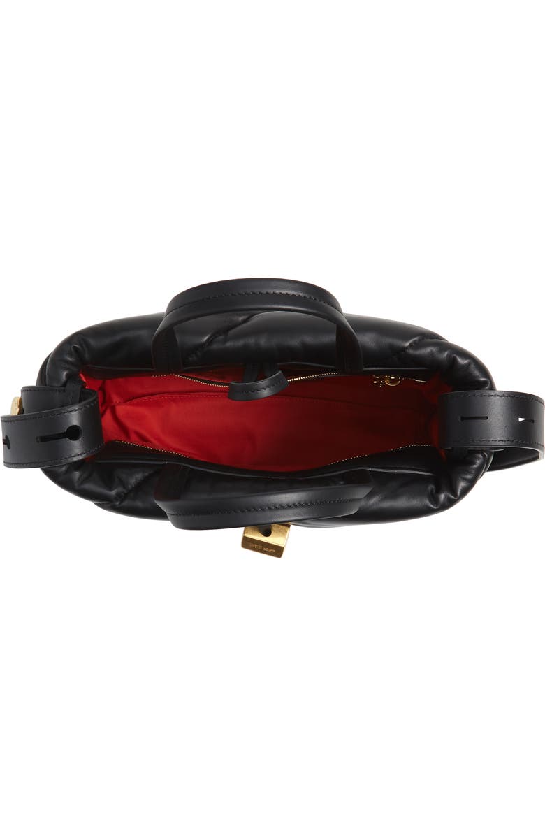 Off-White Nailed Quilted Leather Tote, Alternate, color, Black