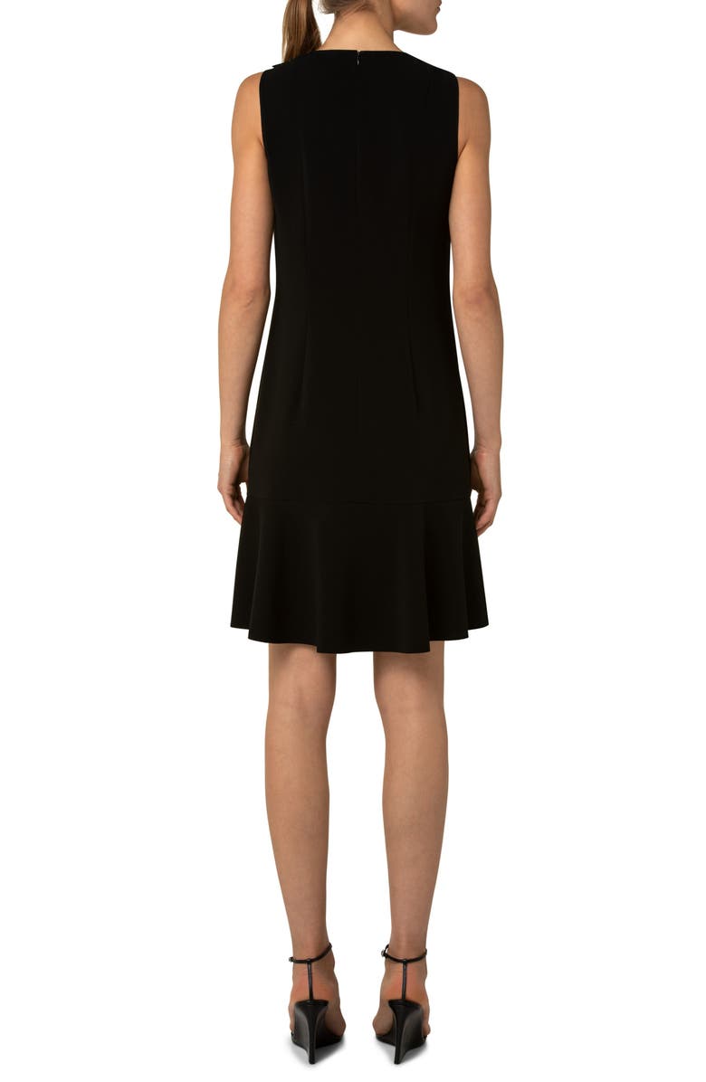 Akris punto Embellished Yoke Sleeveless Knit Shift Dress, Alternate, color,