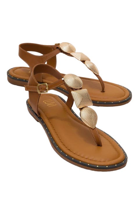 Giulia Leather Flat Sandal (Women)