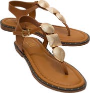 Forever & Always Shoes Giulia Leather Flat Sandal