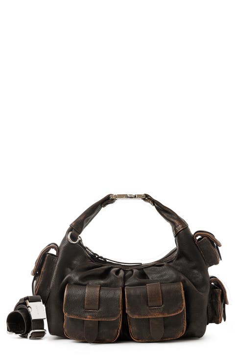 Rebel Convertible Leather Crossbody Bag