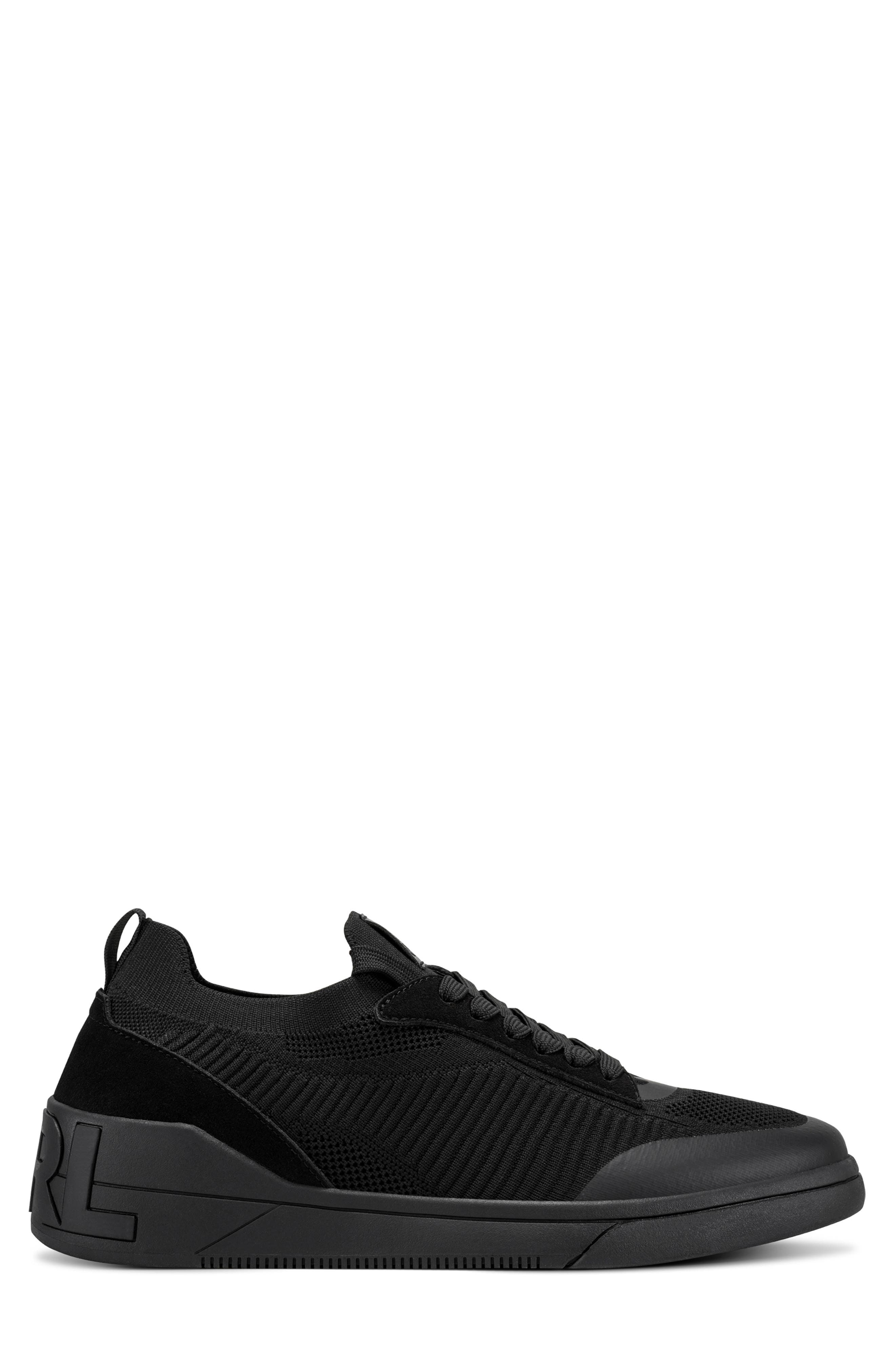 KARL LAGERFELD PARIS Auren Textured Knit Sneaker, Alternate, color, Black