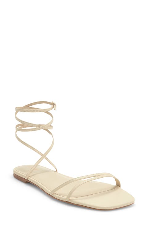 Magalie Ankle Tie Flat Sandal (Women)