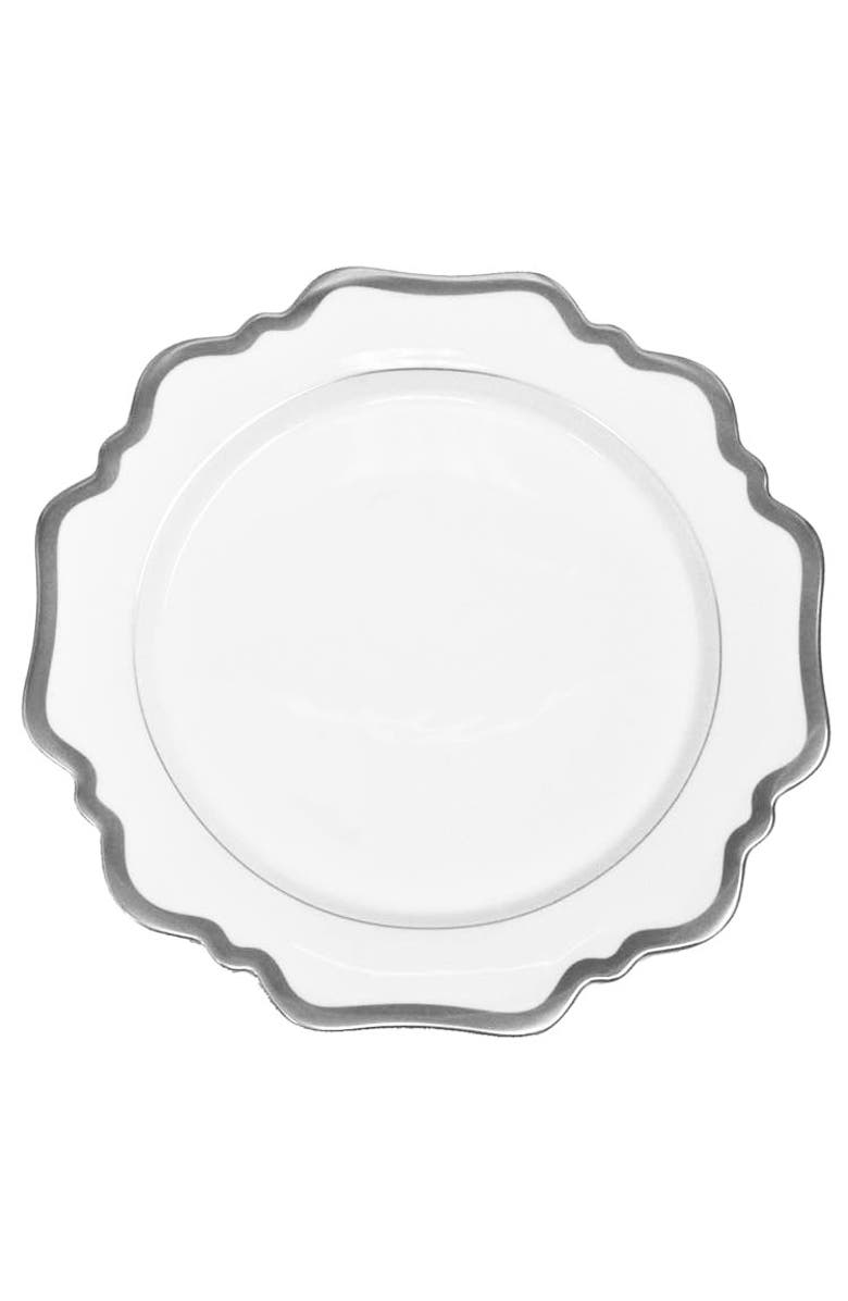 Anna Weatherley Antique Platinum Dinner Plate, Main, color, White