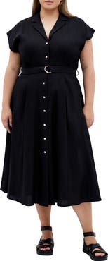 City Chic Liliana Short Sleeve Maxi Shirtdress