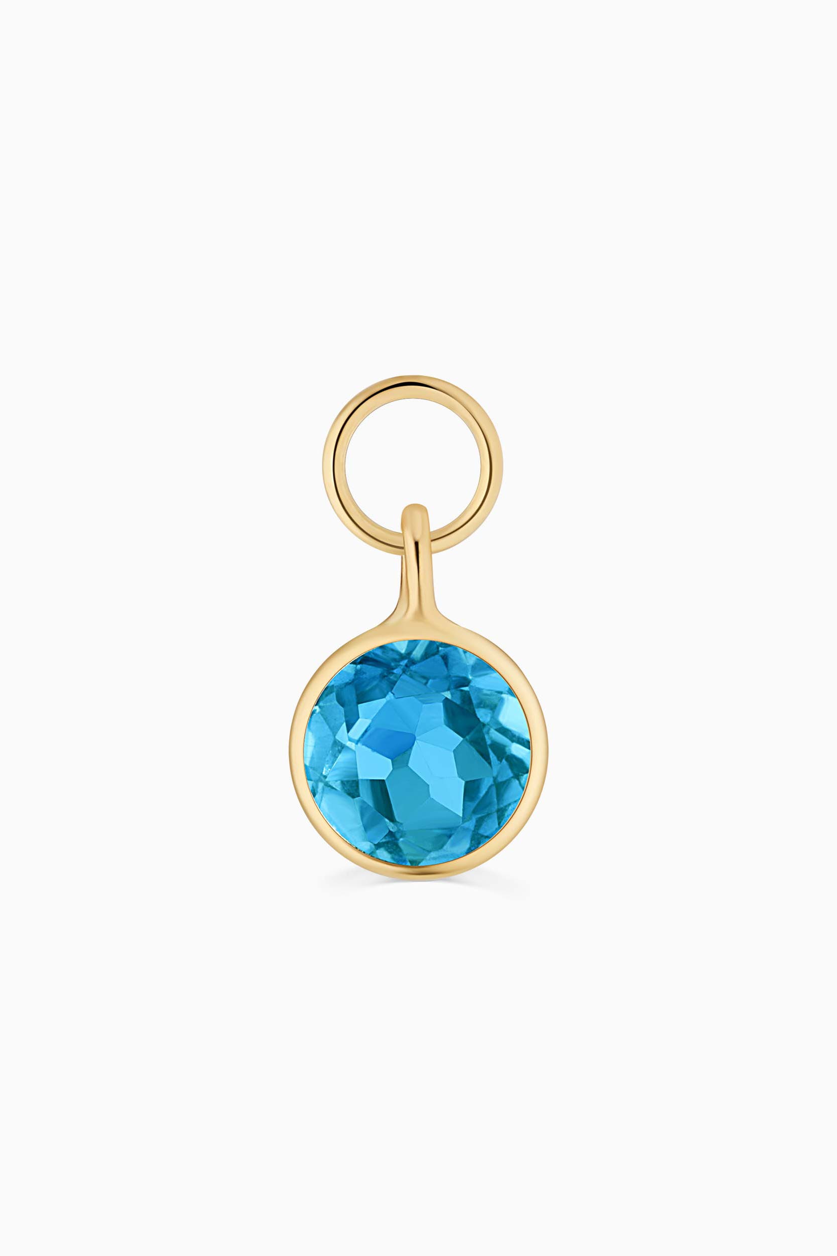 Yellow Gold, Blue Topaz
