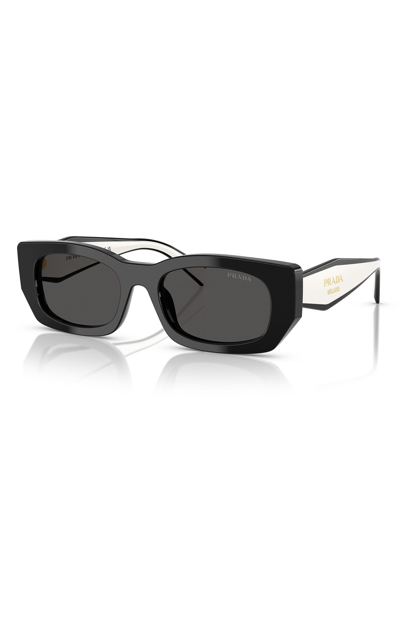 Prada 53mm Pillow Square Polarized Sunglasses (Women 