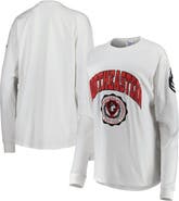 PRESSBOX Women's Pressbox White Northeastern Huskies Edith Long Sleeve T-Shirt