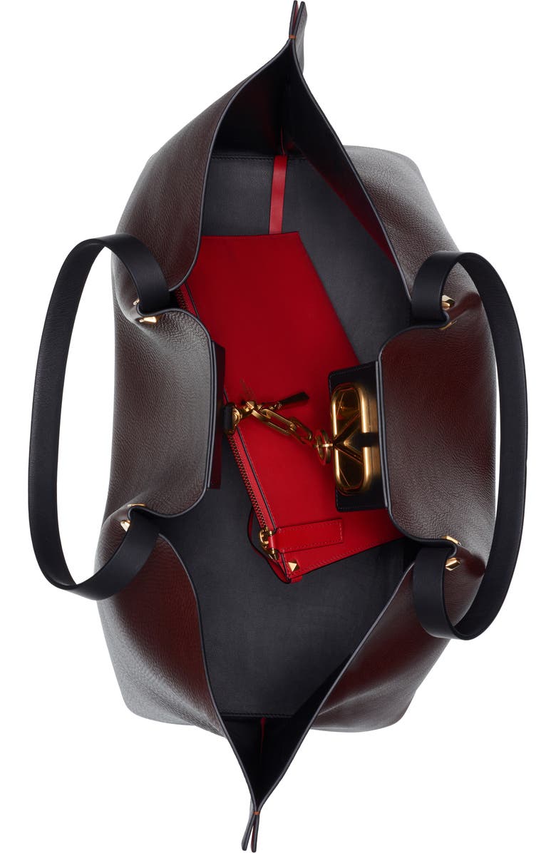 Valentino Garavani Large Go Logo Leather Tote, Alternate, color,